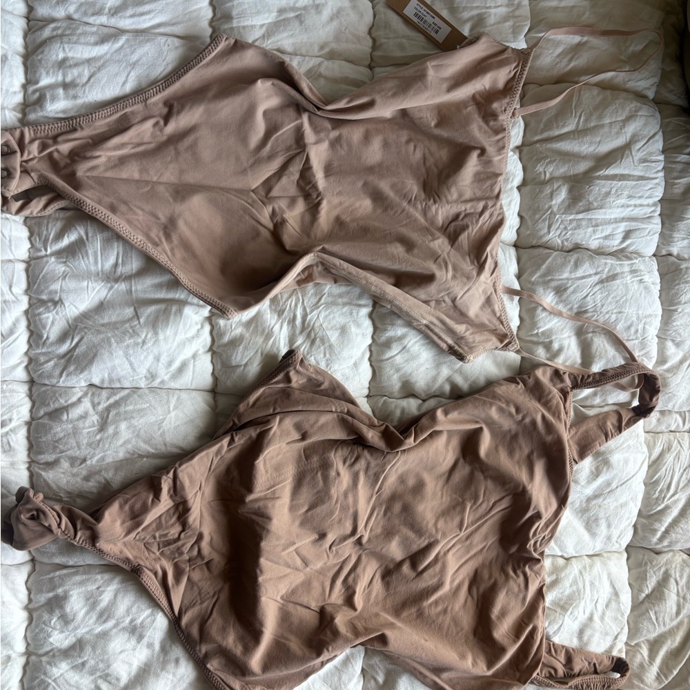 SKIMS Stretch Camisole & Brief Set in Taupe